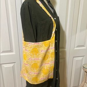 Free People Yellow and Pink Patterned Tote Bag